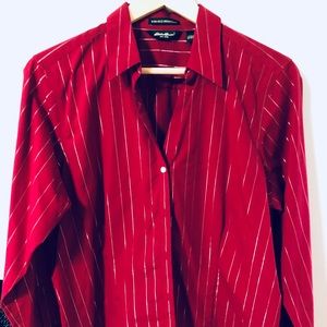 Eddie Bauer stretch button down top with sparkle